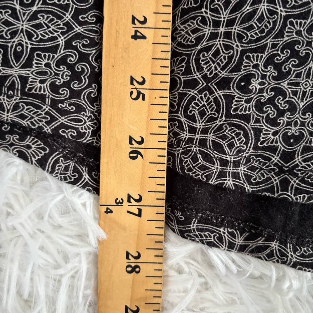 Lucky Brand Womens Embroidered Boho Long Sleeve Top Size 1X Black White Peasant - Picture 5 of 7